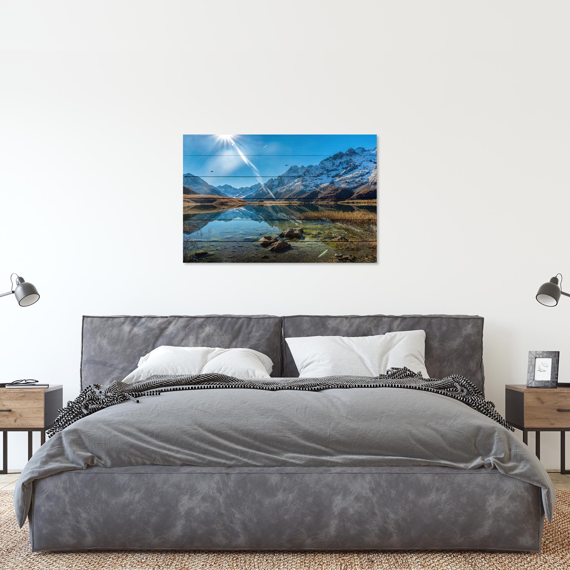 Obraz Wood Crystal Clear Lake-50x70 cm