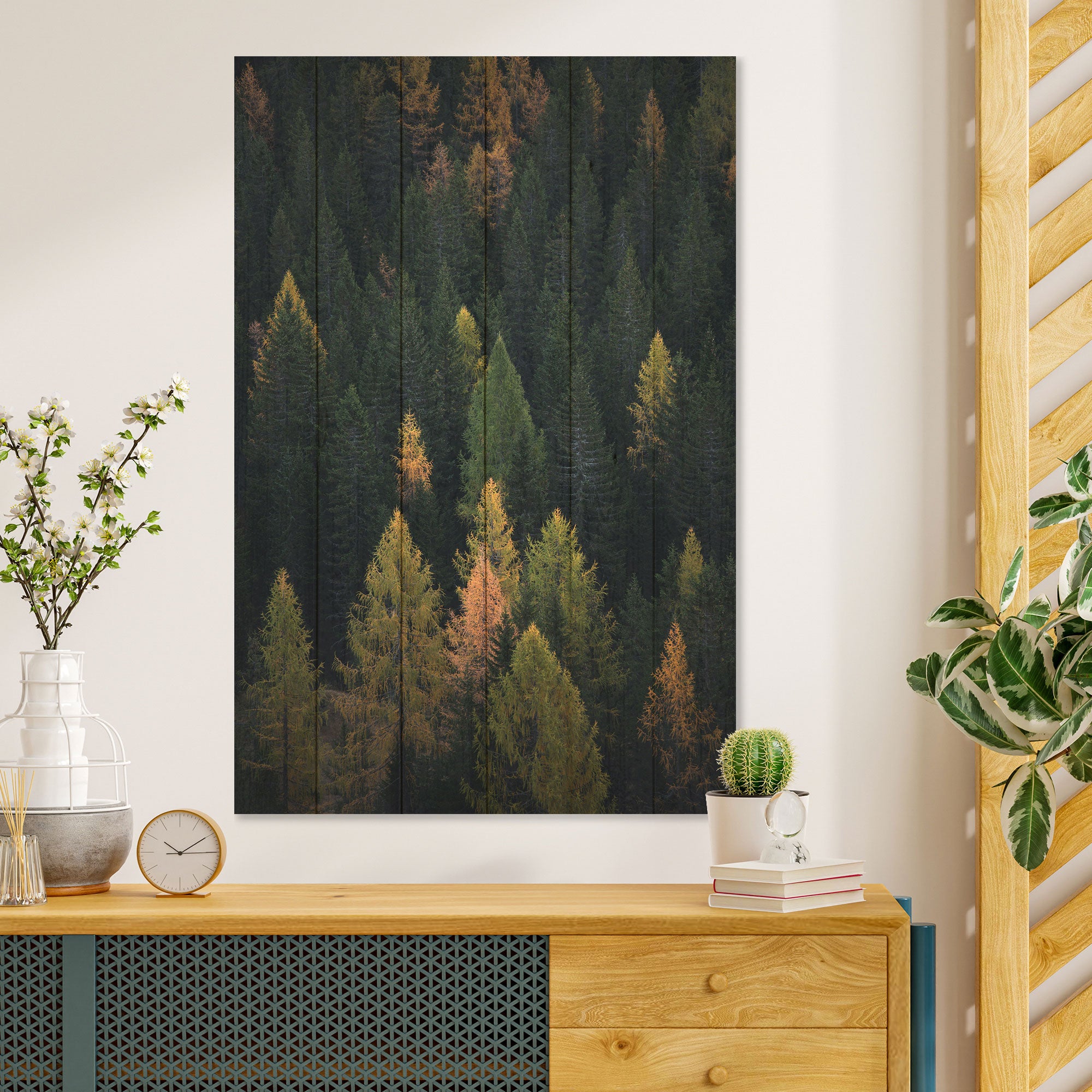 Obraz Dřevo Jehličnatý Les-30x40 cm