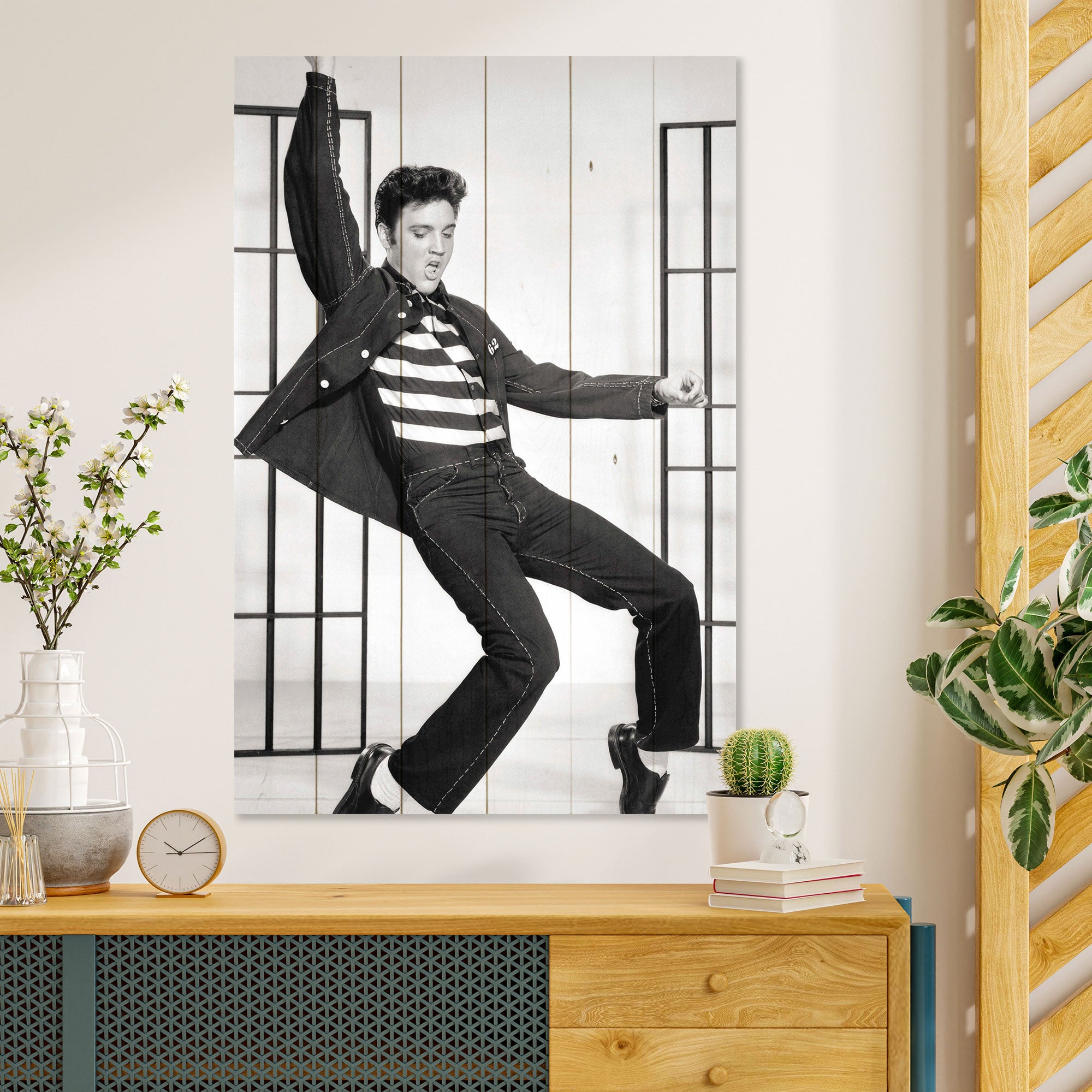 Wood Picture Elvis Dance-60x90 cm