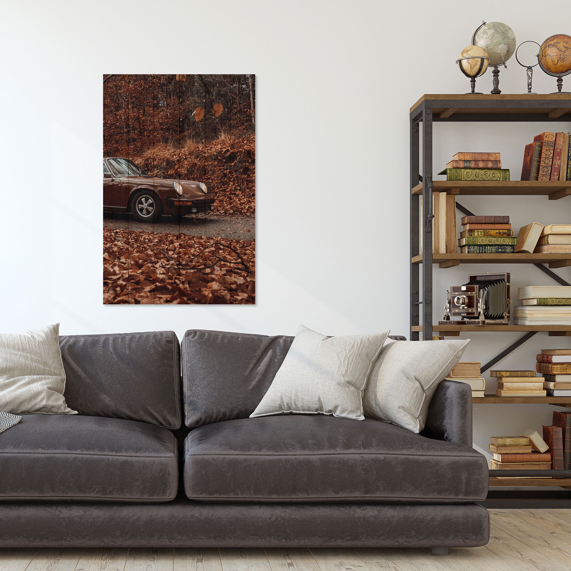 Obraz Dřevo Pole Hnědé-50x70 cm
