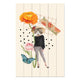 Wood Picture Feminine Aesthetic Element Cat-50x70 cm