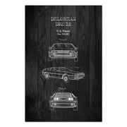 Obraz Dřevo DeLorean Černý-60x90 cm