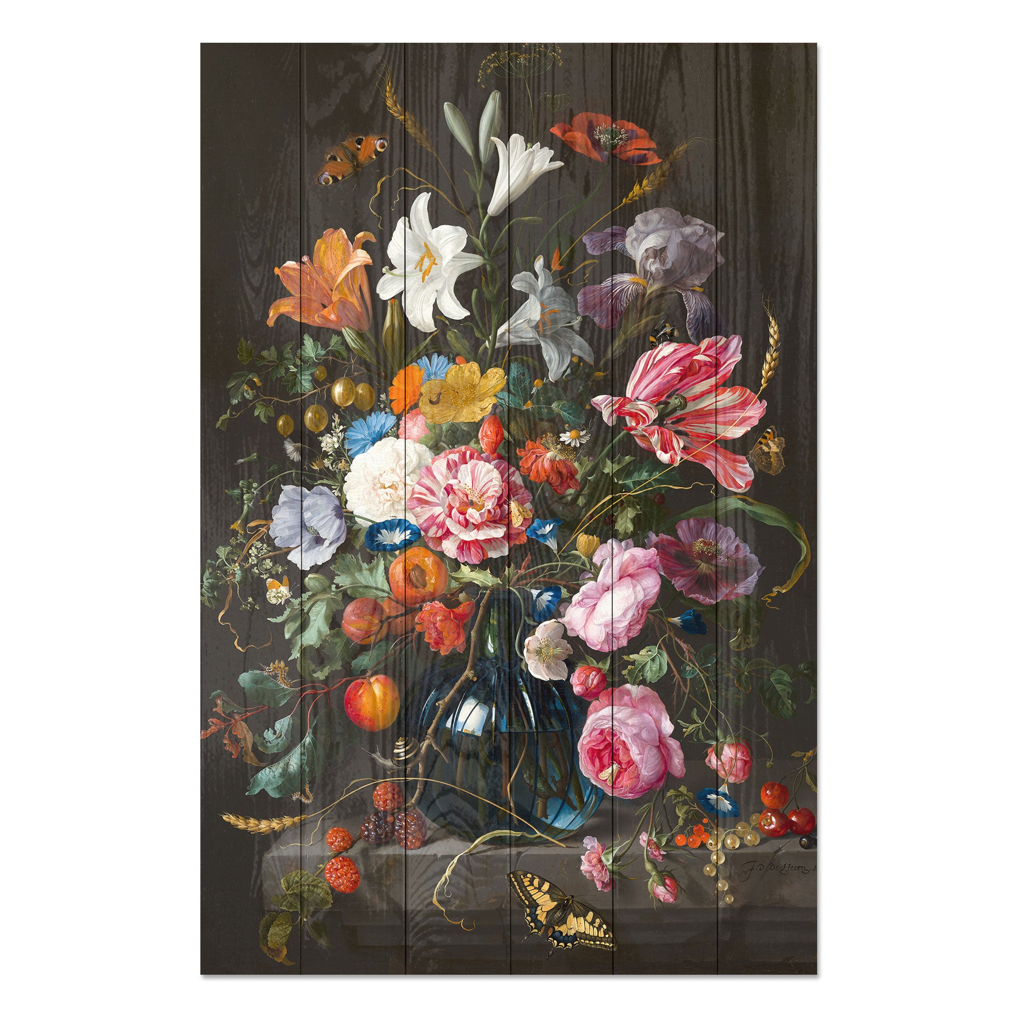 Bild Wood Bunter Blumenstrauß