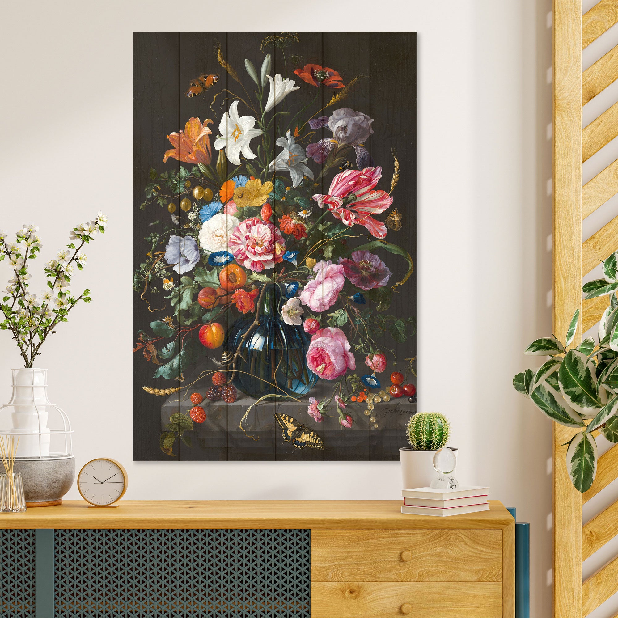 Bild Wood Bunter Blumenstrauß-20x30 cm