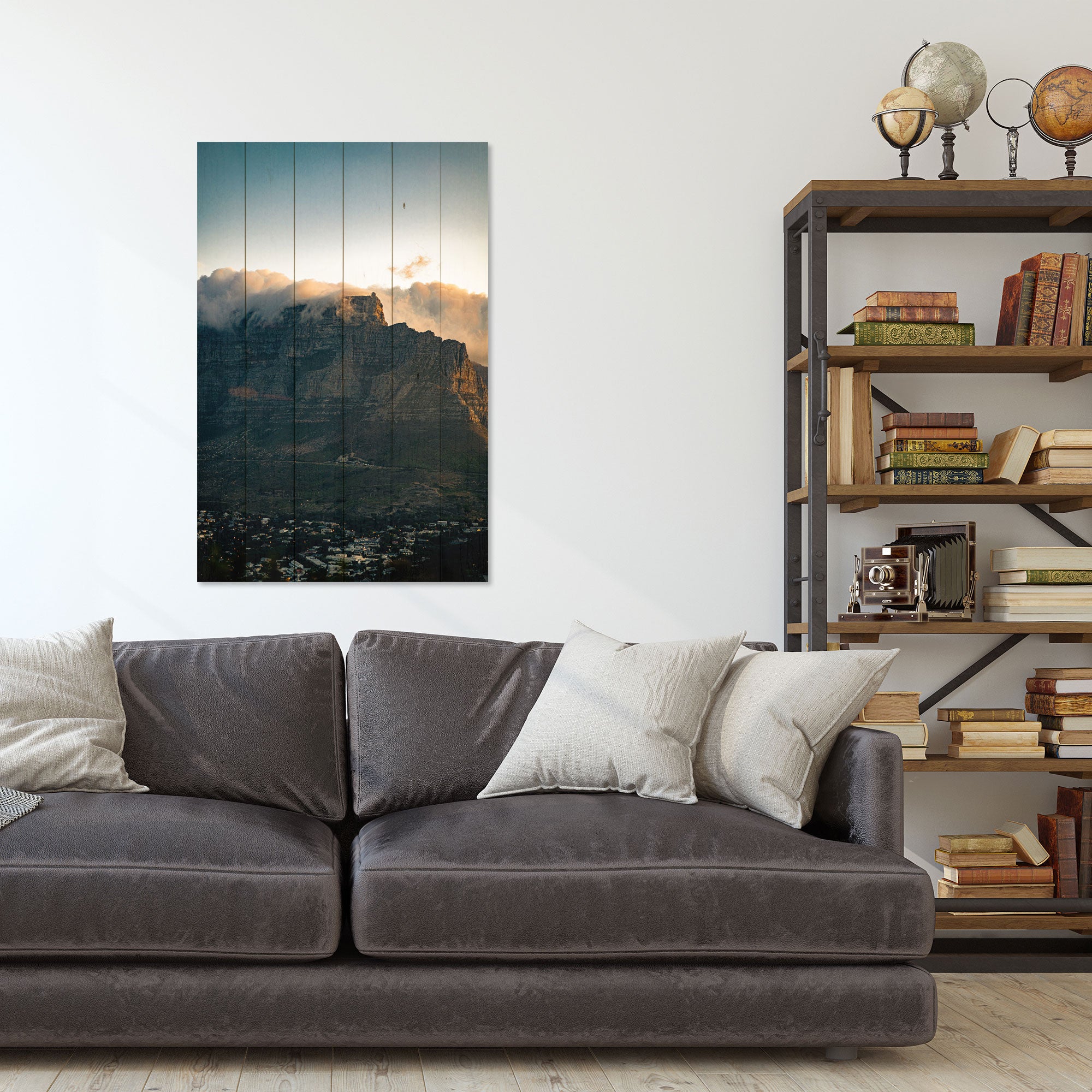 Wood Picture Illuminated City-30x40 cm