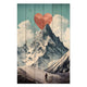 Wood Picture My Heart is in the Mountains-30x40 cm