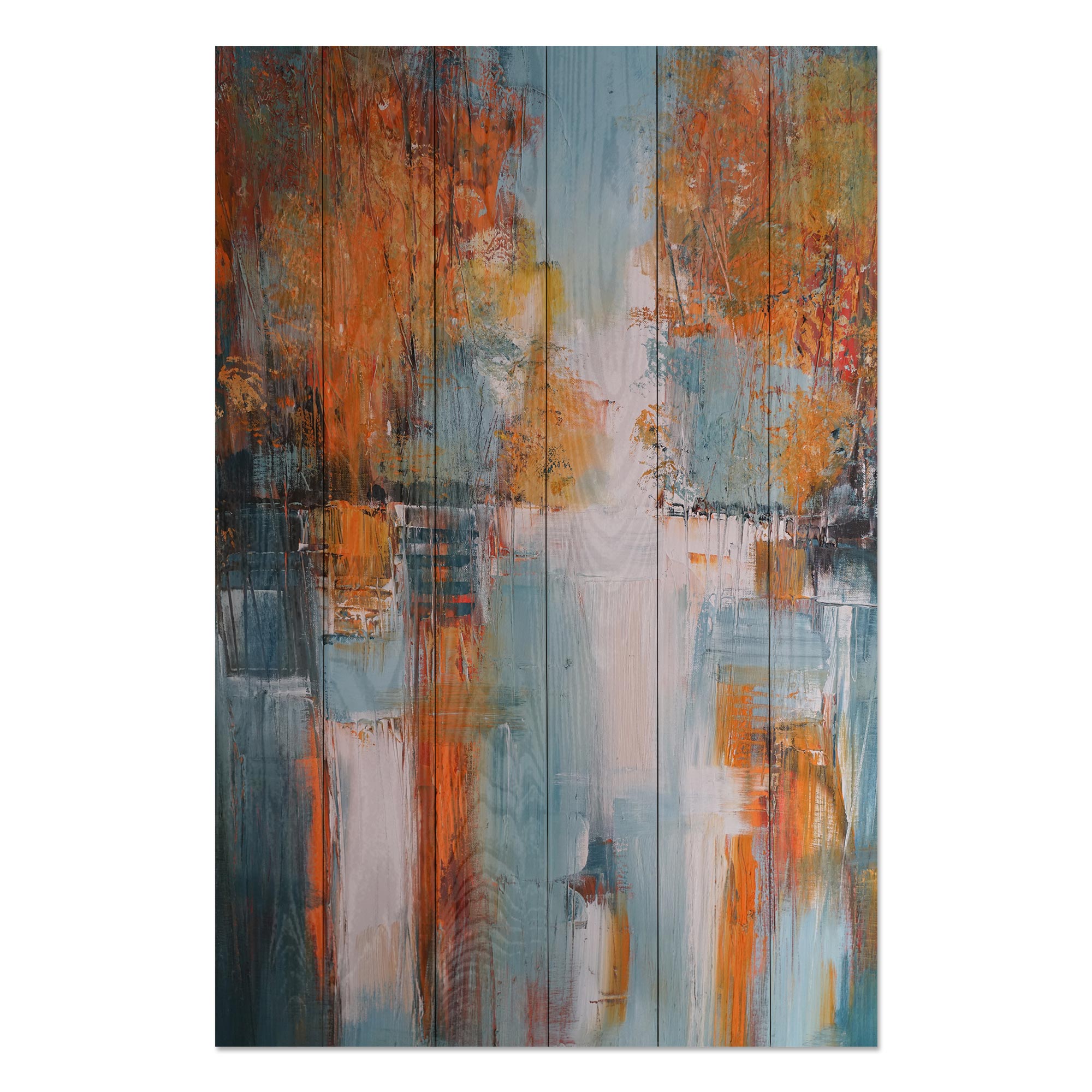 Wood Picture Abstract Landscape-30x40 cm