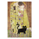 Wood Picture Klimt Kiss with Cat-40x60 cm