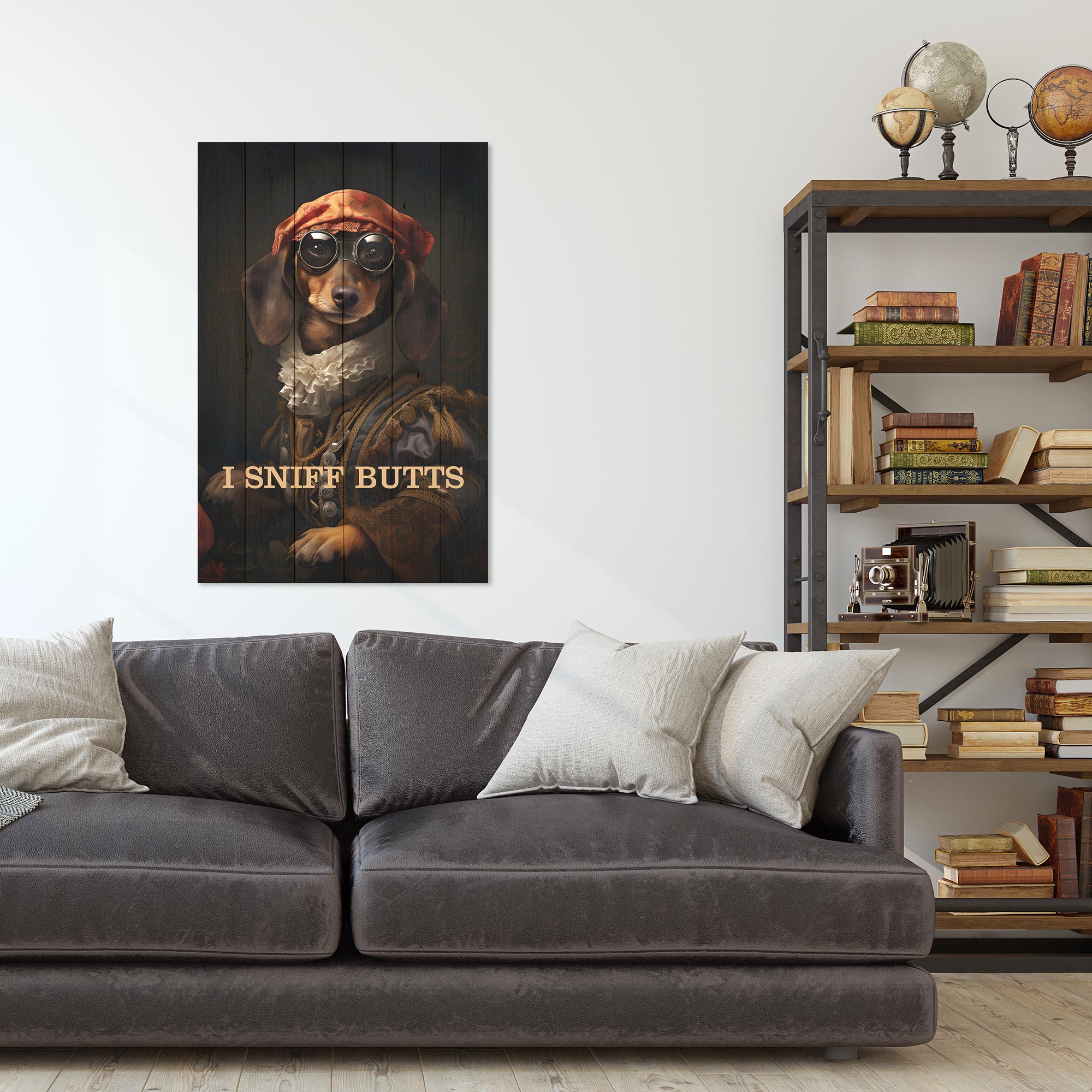 Obraz Wood Čichám zadky-40x60 cm