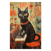Obraz Wood Nech mě hrát si s tvými nervy-60x90 cm