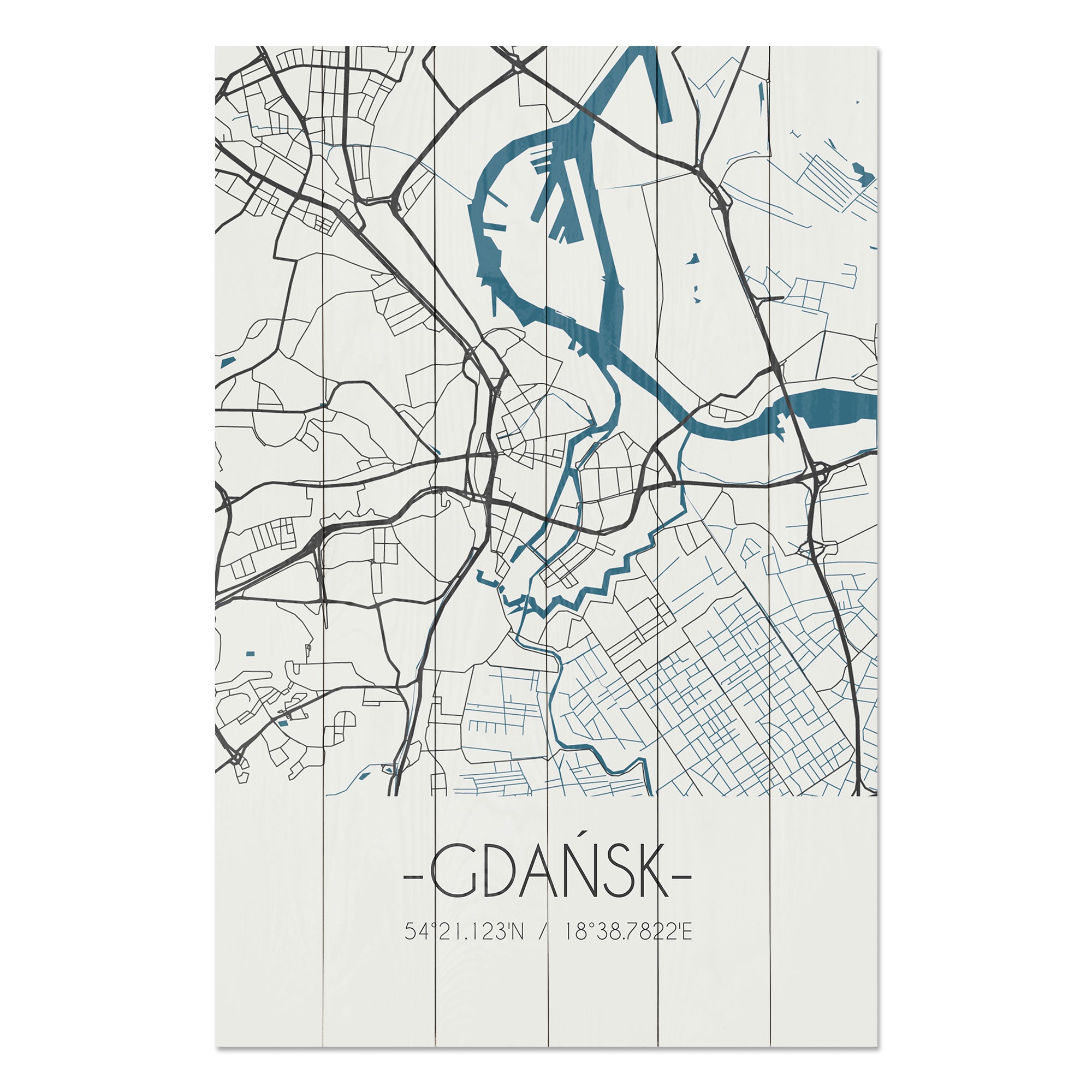 Obraz Wood Gdaňsk-50x70 cm
