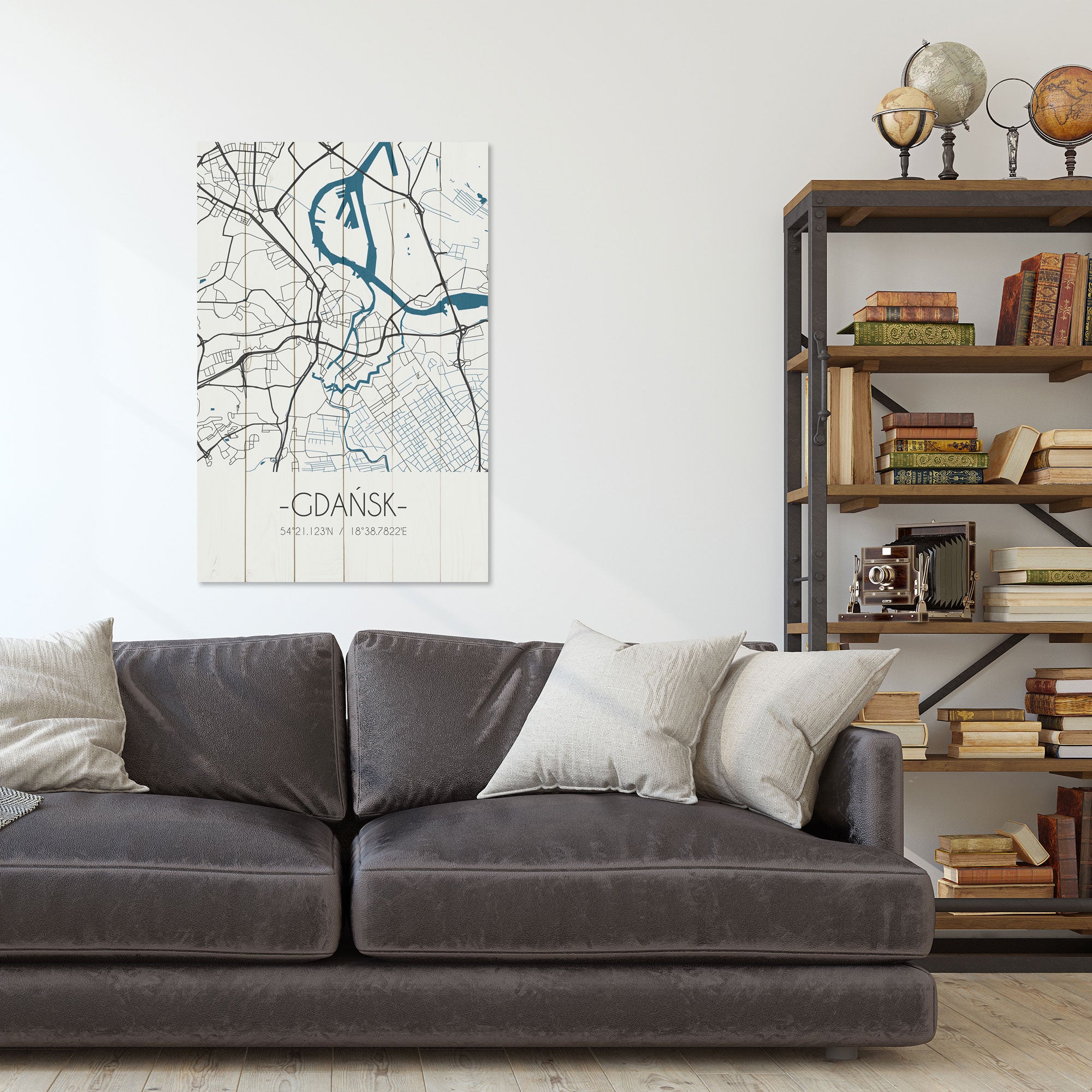 Obraz Wood Gdaňsk-50x70 cm
