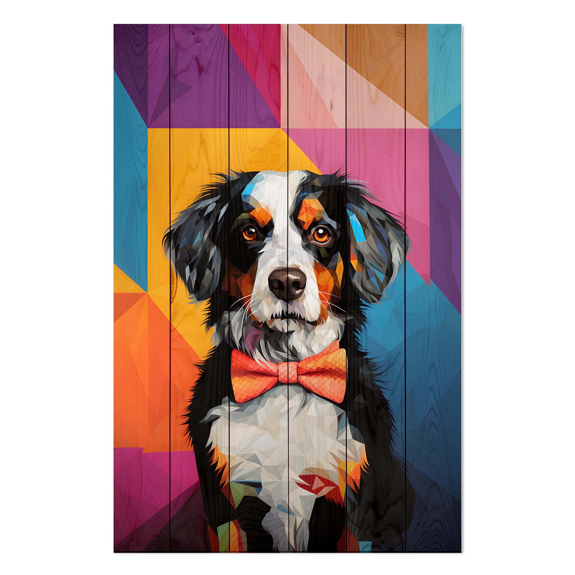 Obraz Wood Pes Mozaika-40x60 cm