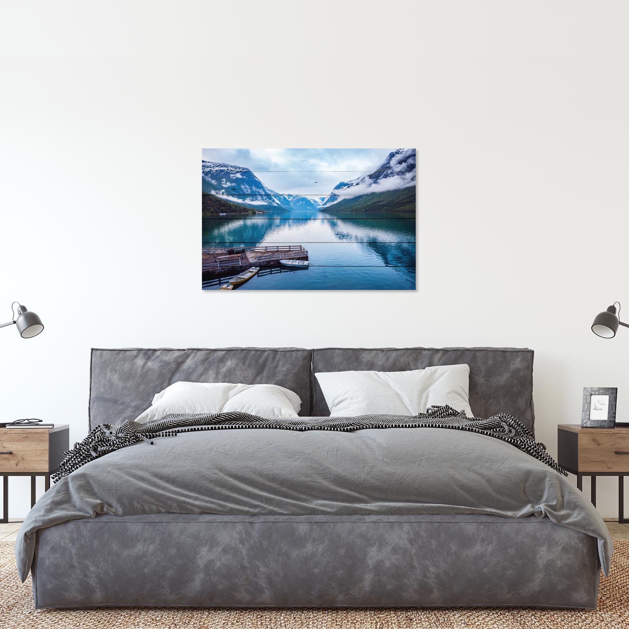 Obraz Wood Oslo Krásne nórske jazero-40x60 cm