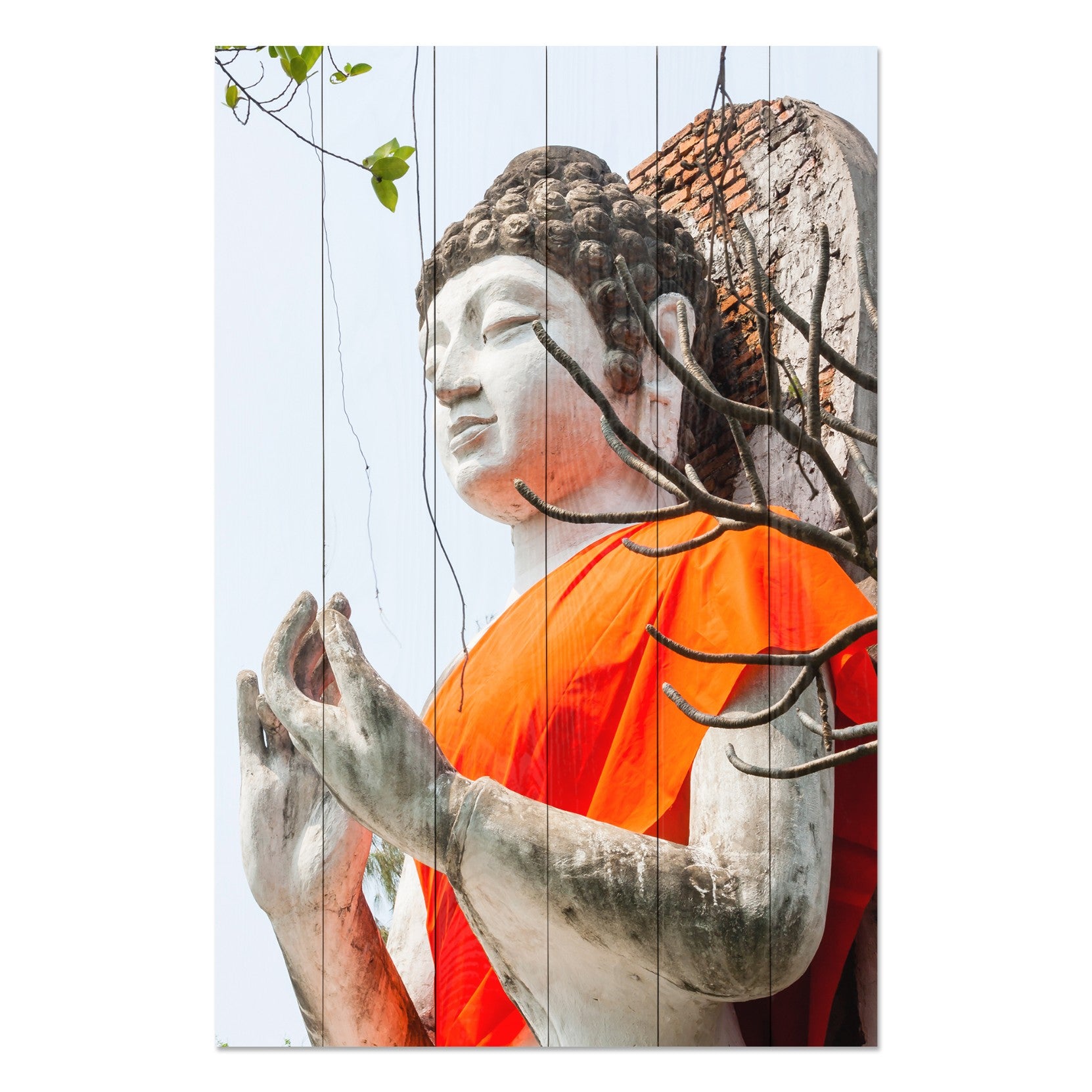 Obraz Wood Socha Buddhy-60x90 cm