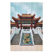 Obraz Wood Chinese Building-30x40 cm