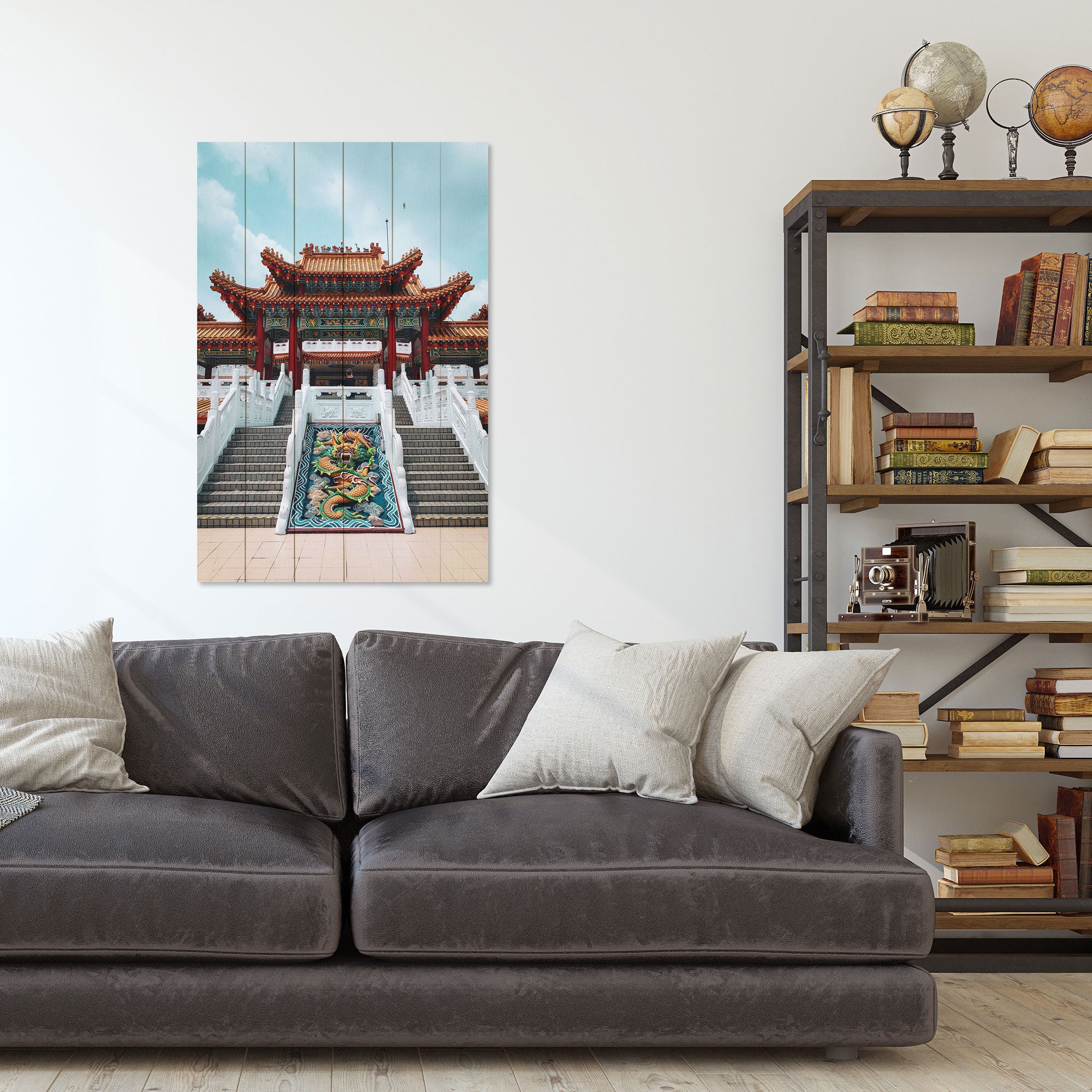 Wood Picture Chinese Building