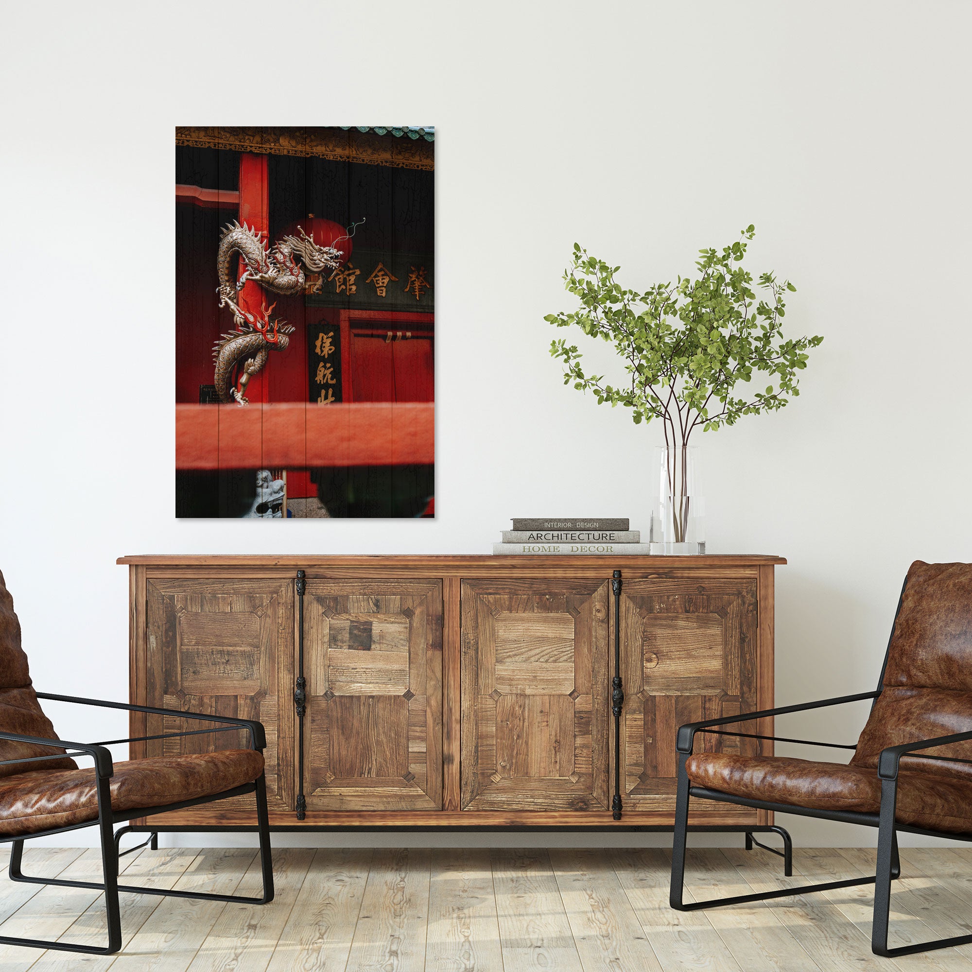 Wood Picture China Dragon-20x30 cm
