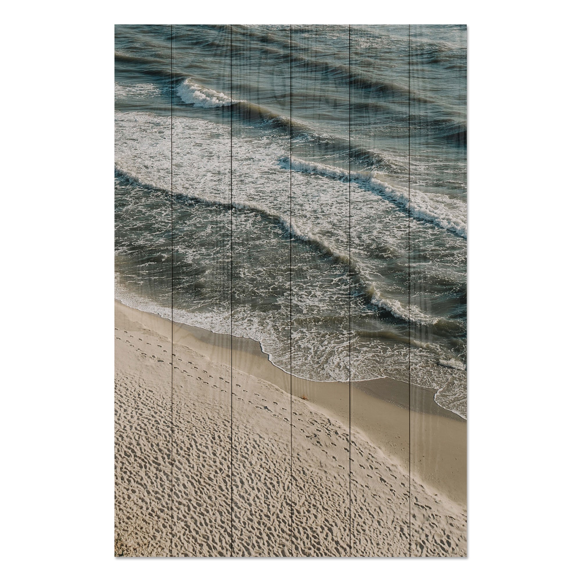 Wood Picture Calm Beach-60x90 cm