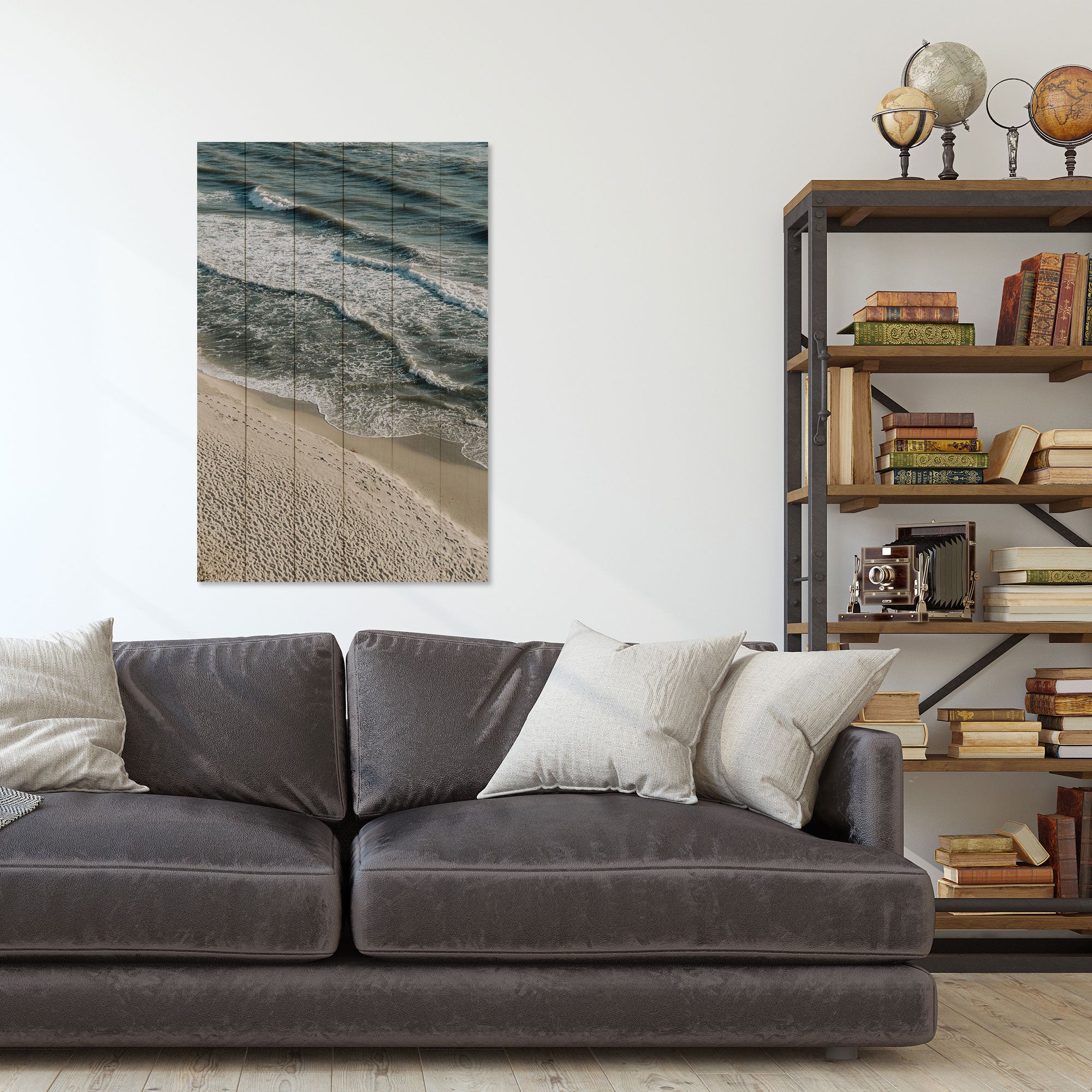 Wood Picture Calm Beach-60x90 cm