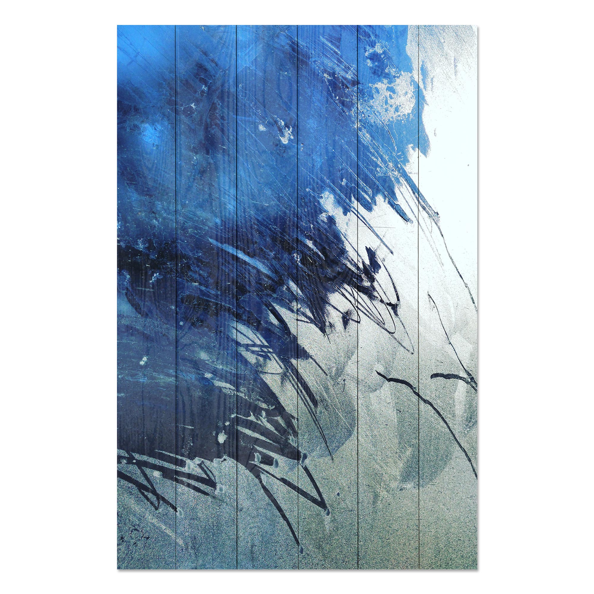 Obraz Wood Blue Art Abstrakt-30x40 cm