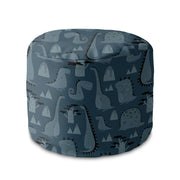 Runder Hocker Dark Cartoon Style Dinosaur-Panama