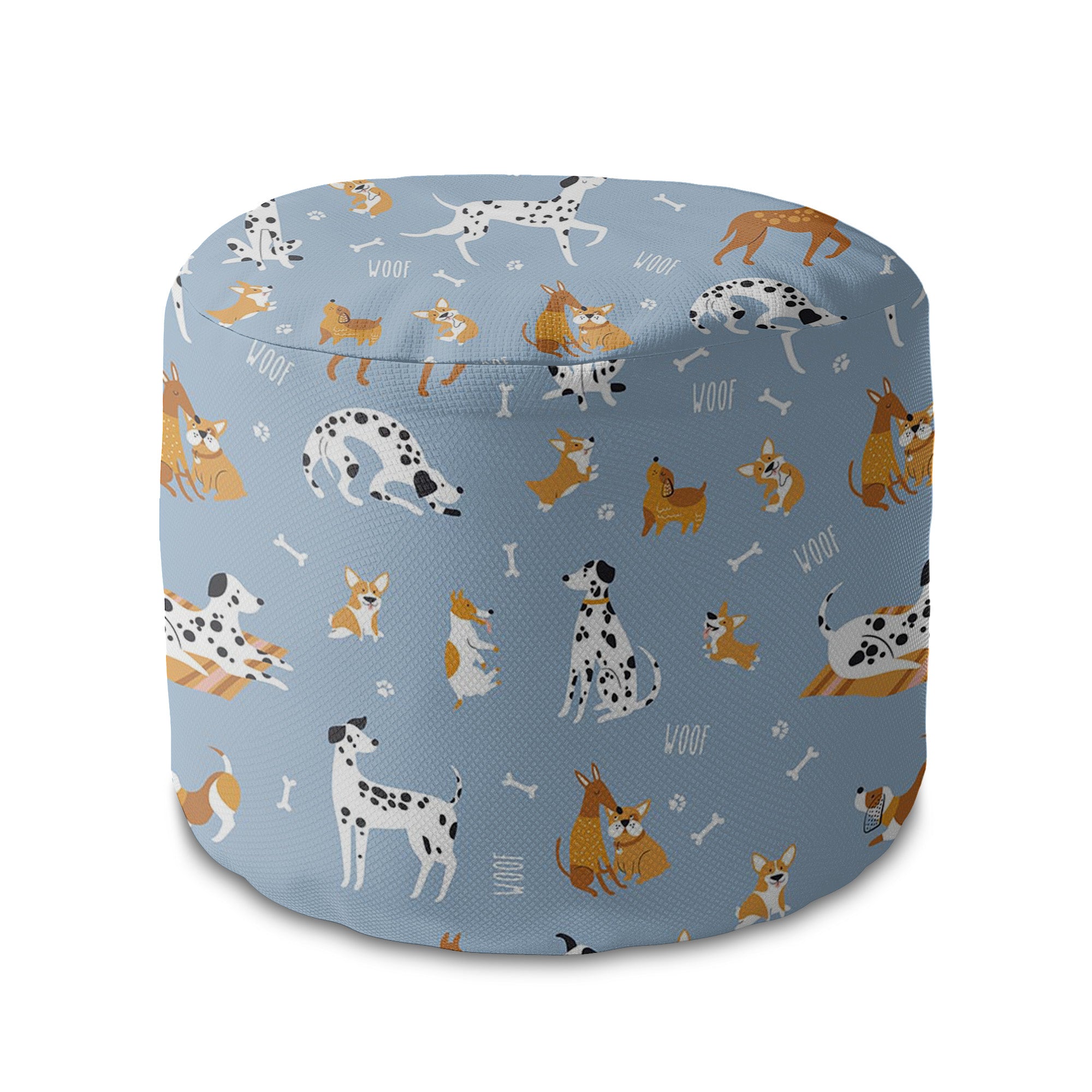 Kulatý puf podnožka Cartoon Dogs-Oxford