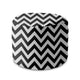 Puf kulatý podnožka Zig Zag Black-Oxford