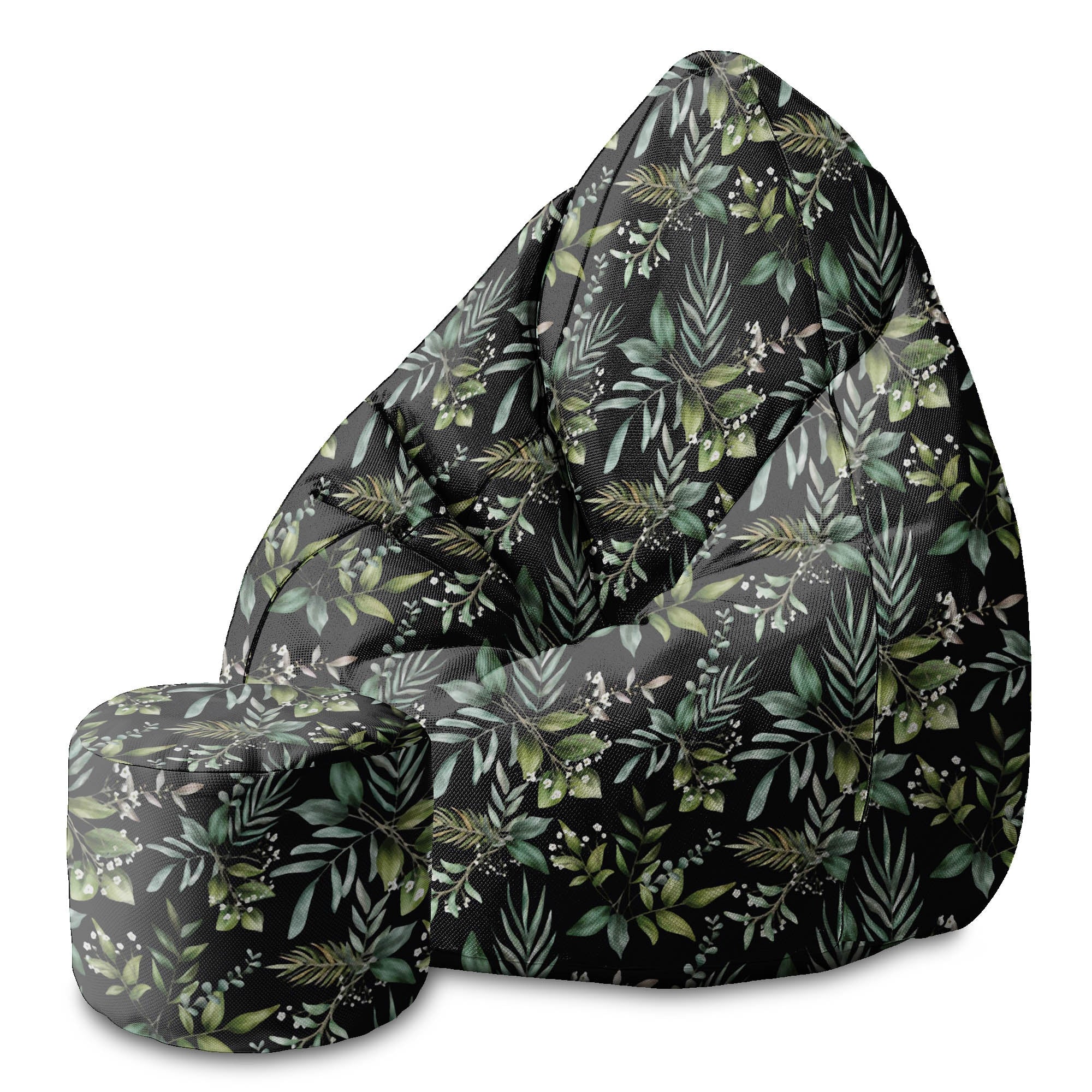 Runder Hocker Fußhocker Watercolor Elegant Floral-Panama