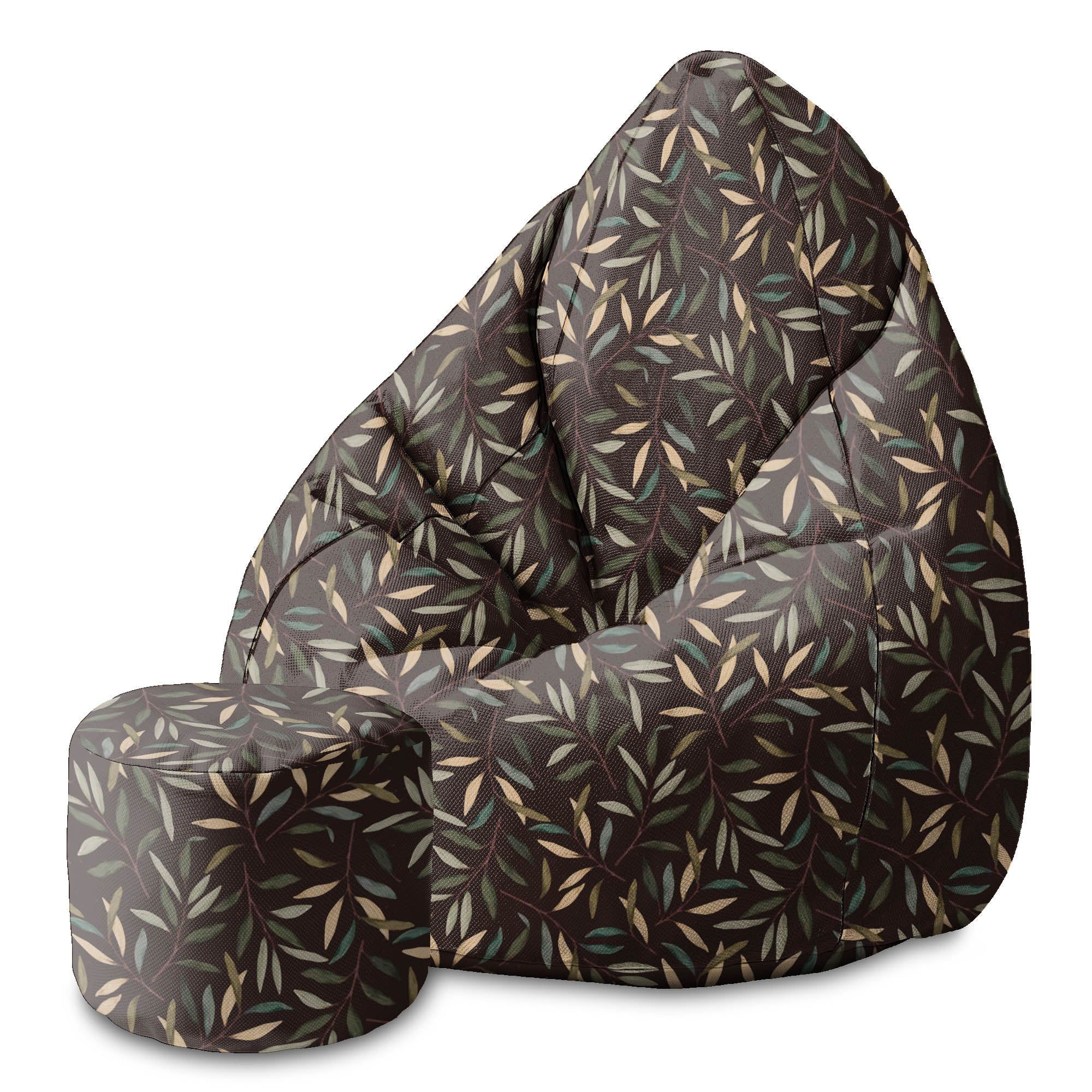 Puf kulatý podnožka Retro Leaves