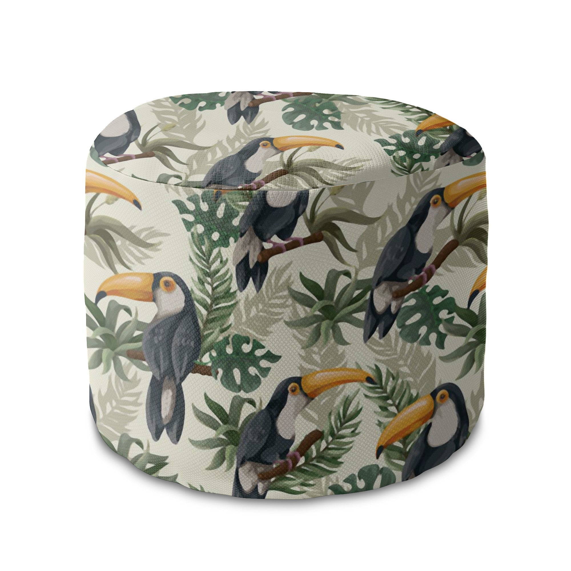 Kulatý puf podnožka Toucans Jungle