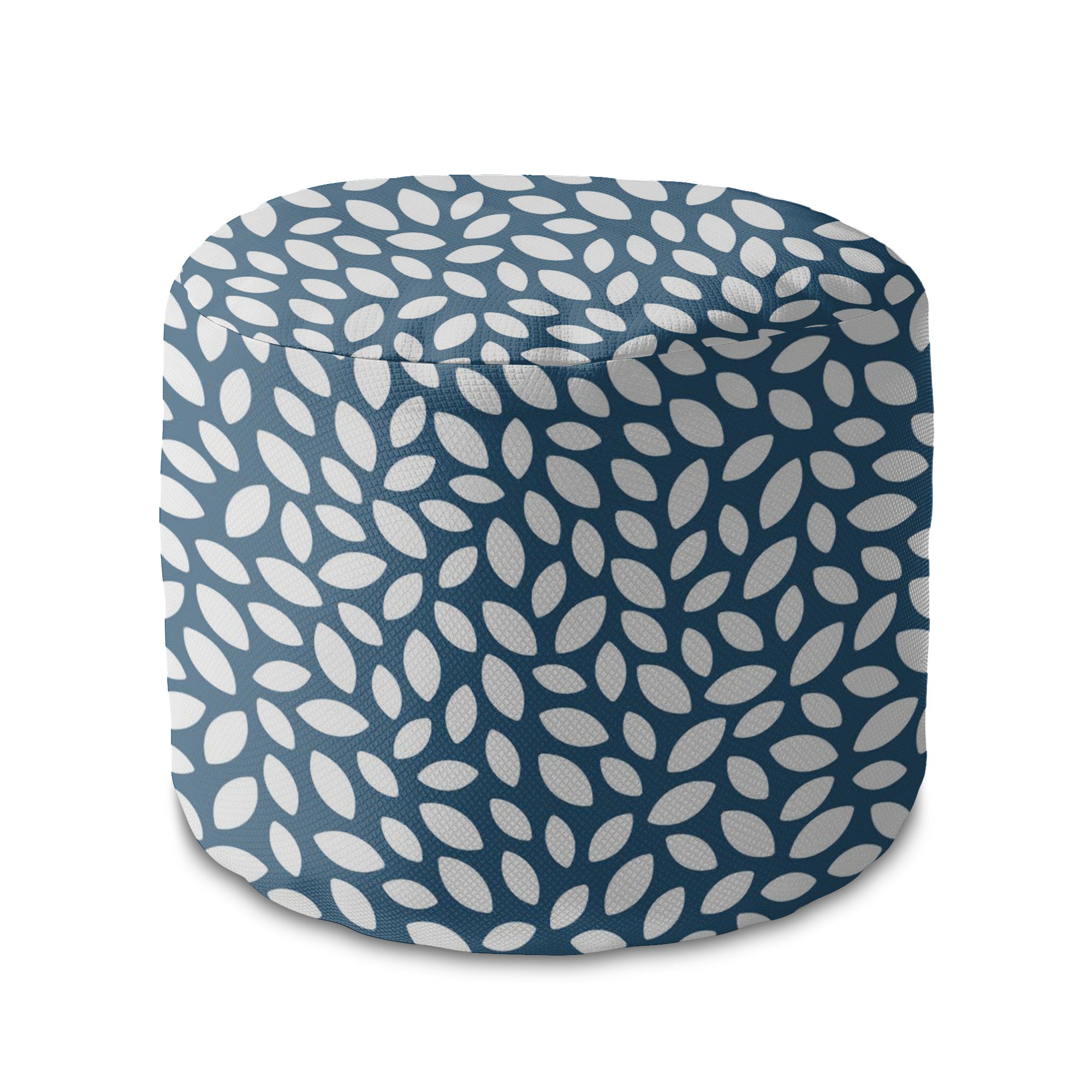Kulatá taburetka podnožka Navy Petal-Oxford