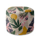 Runder Hocker Fußstütze Collage Floral-Oxford