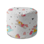 Kulatý puf podnožka Unicorn Princess-Panama
