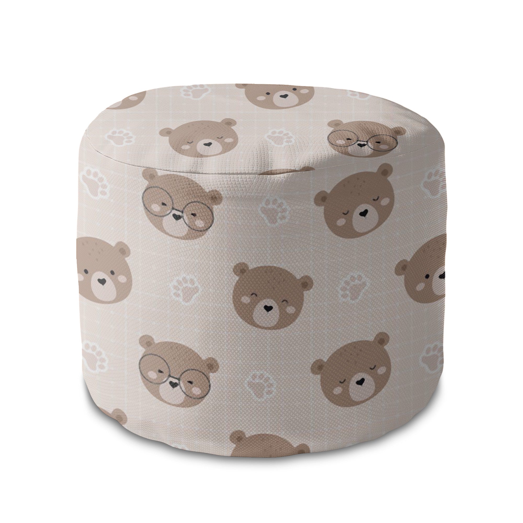 Kulatá taburetka podnožka Cute Bear