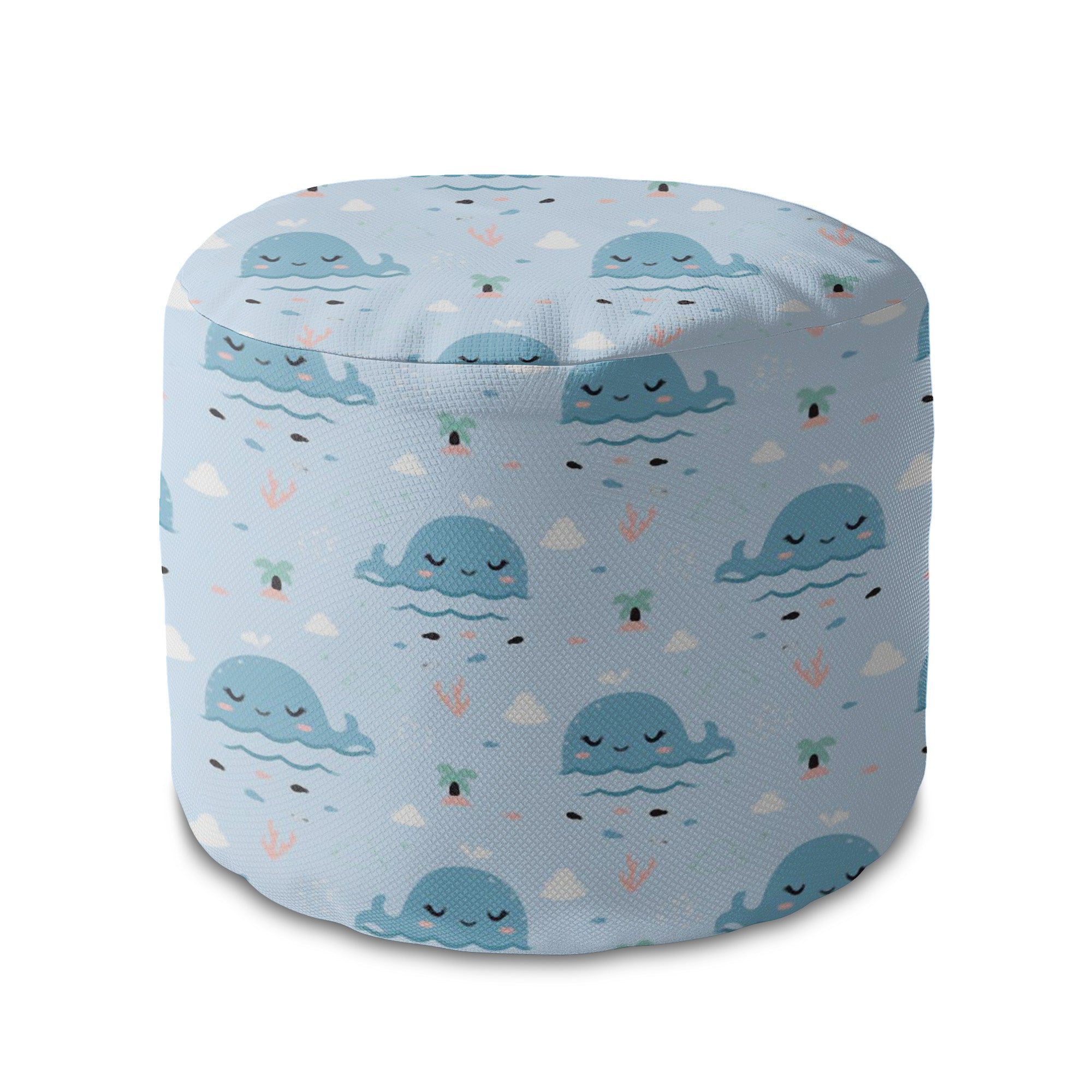 Okrúhly puf podnožka Happy Whale