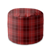 Kulatá taburetka podnožka Christmas Red Checker-Panama