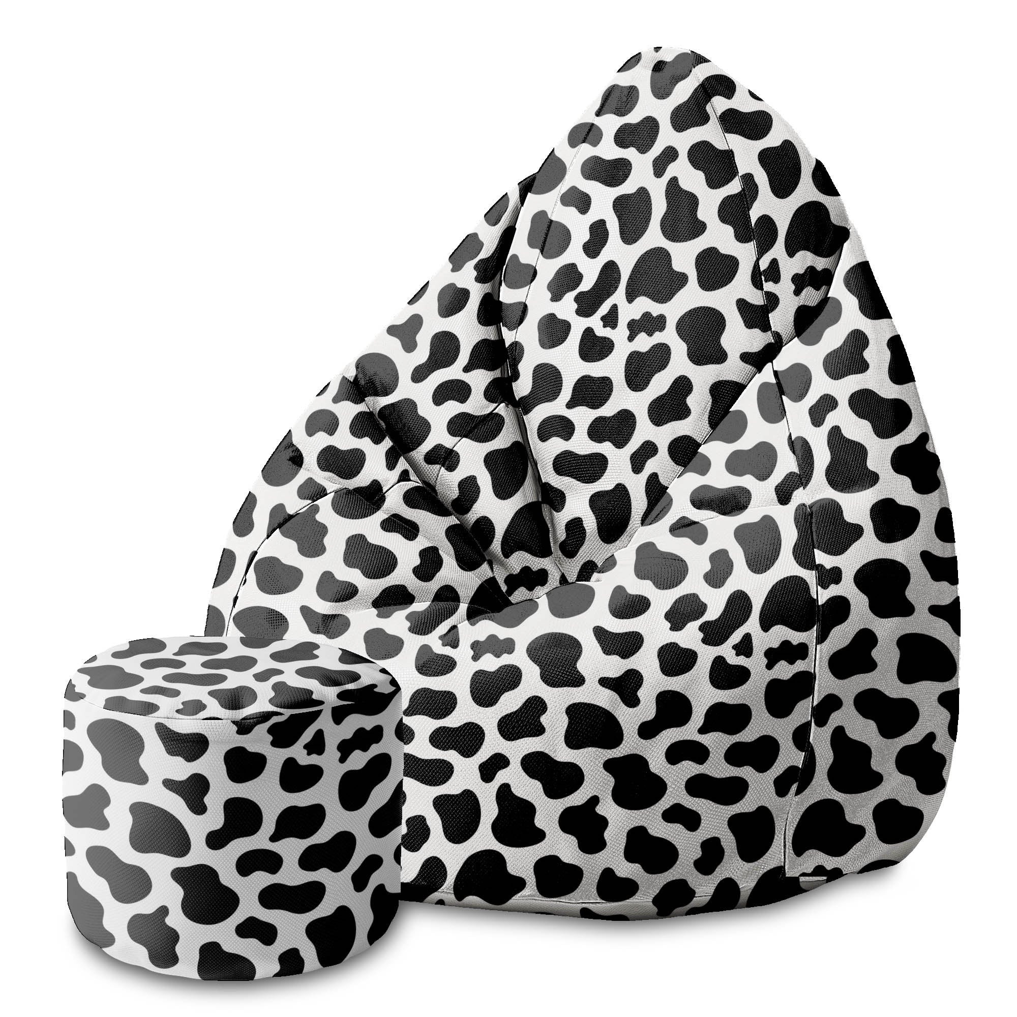 Okrúhly puf podnožka Cow Print