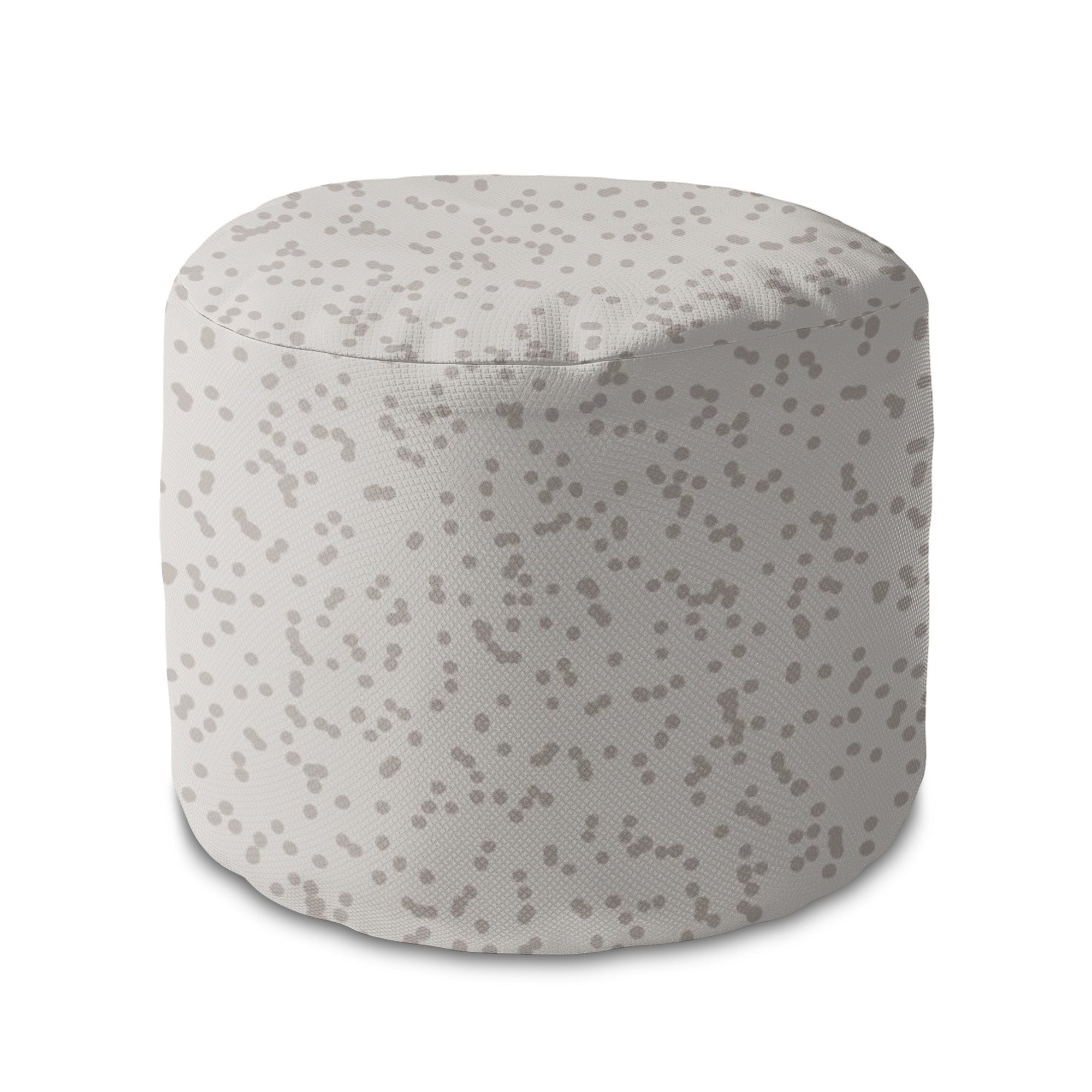 Puf kulatý podnožka Beige Dots-Oxford
