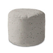 Okrúhly puf podnožka Beige Print with Dots-Panama