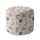 Okrúhly puf podnožka Abstract Doodle Baby Pattern