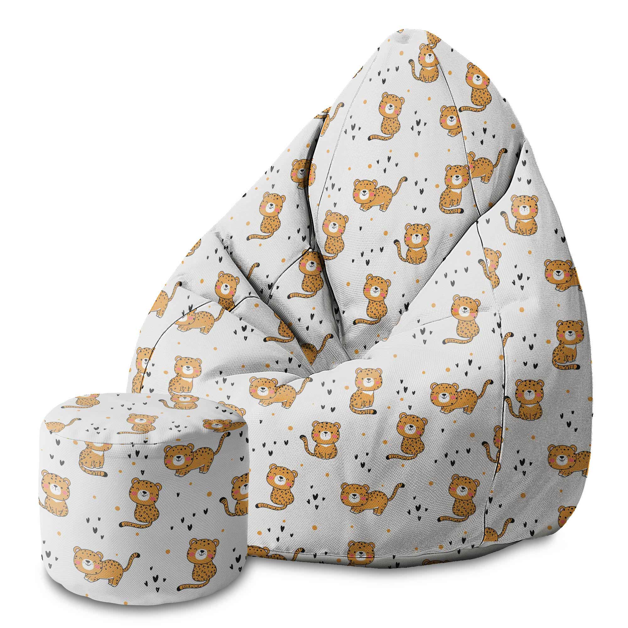 Kulatý puf podnožka Baby Tiger
