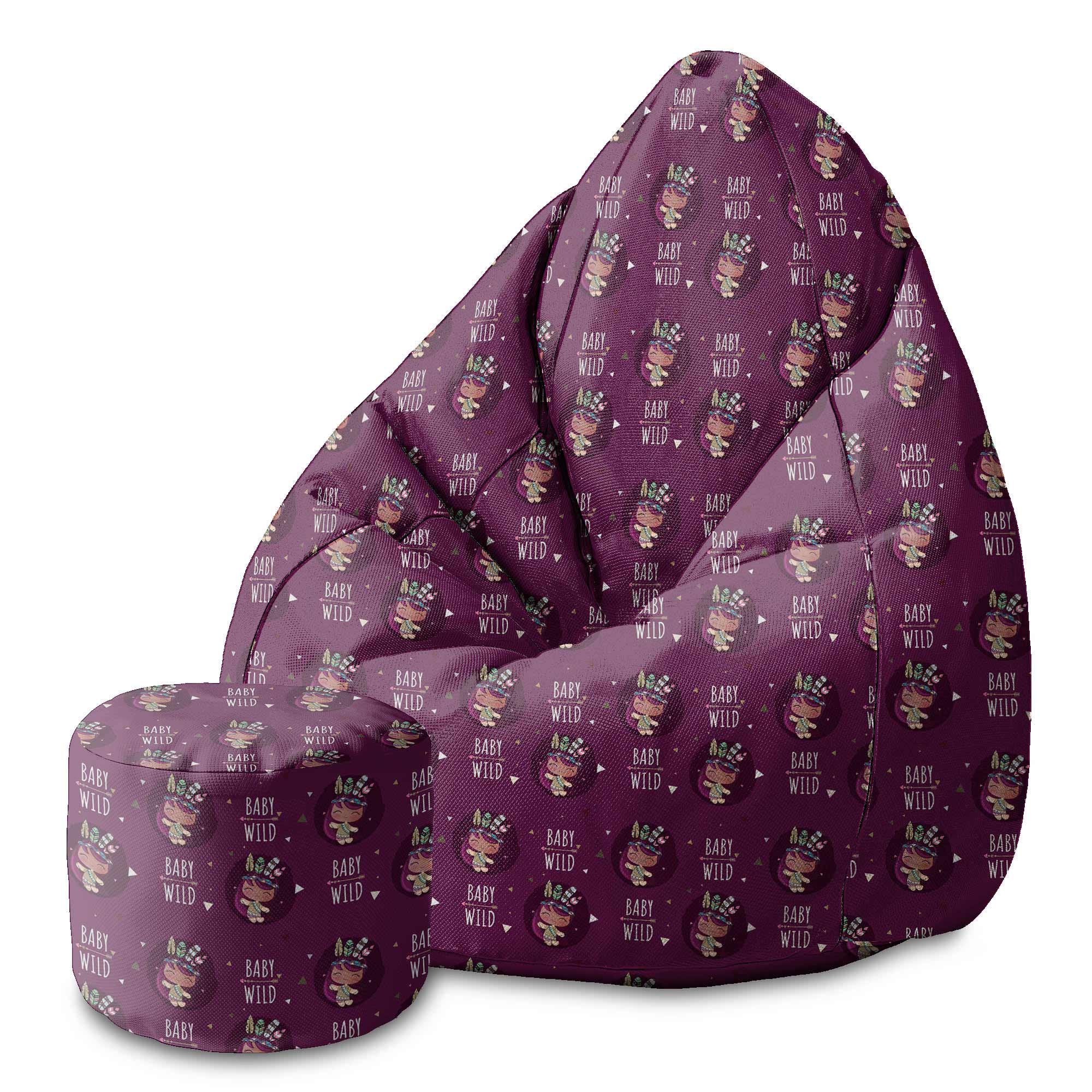 Kulatý puf podnožka Baby Wild