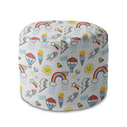 Kulatá podnožka Ballons and Rainbows-Velvet