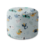Runder Hocker Fußstütze Cartoon Colorful Dogs-Oxford