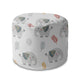 Runder Hocker Fußstütze Cute Elephant-Velvet