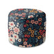 Round pouf footstool Colorful Flowers-Oxford