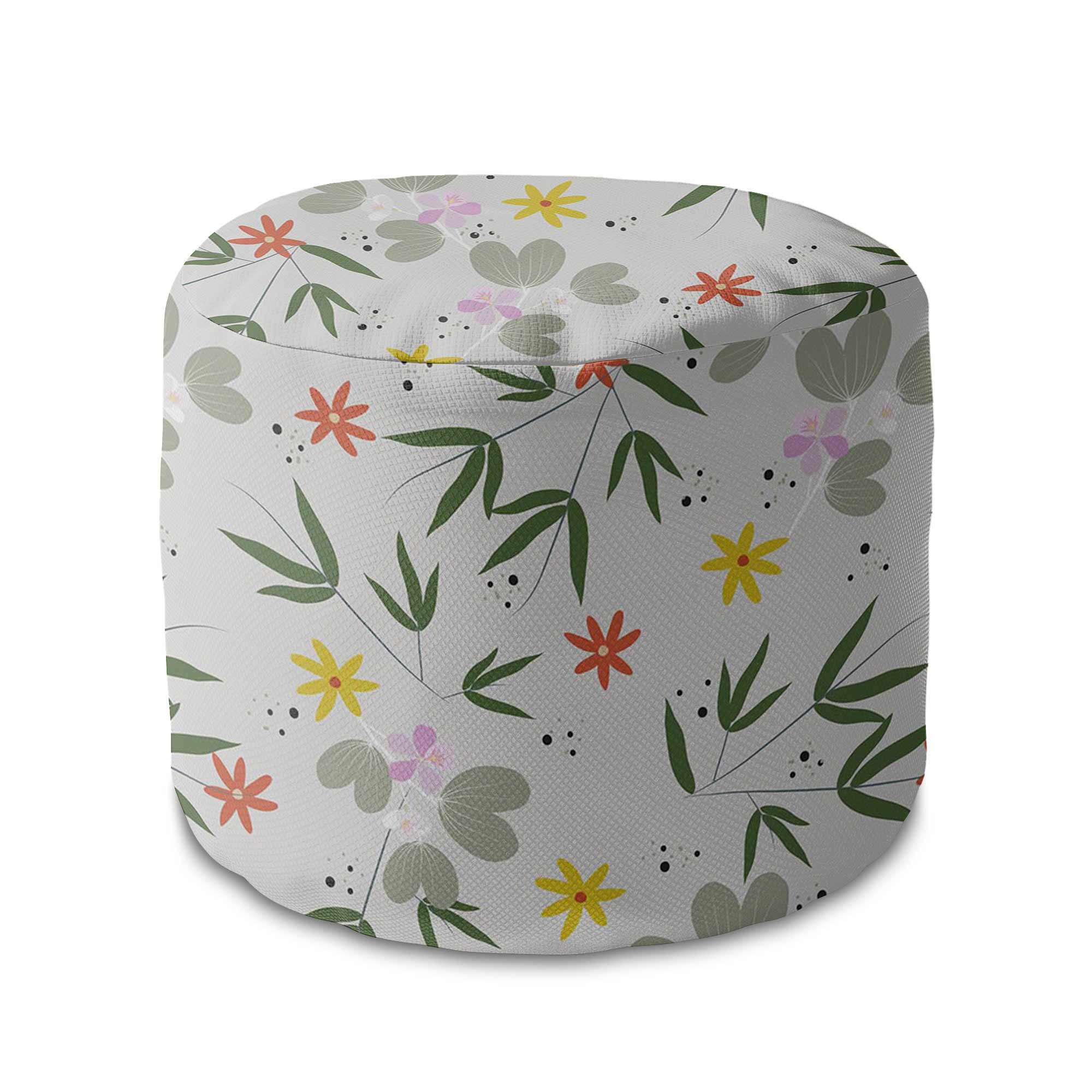 Kulatý podnožník Flower Doodling