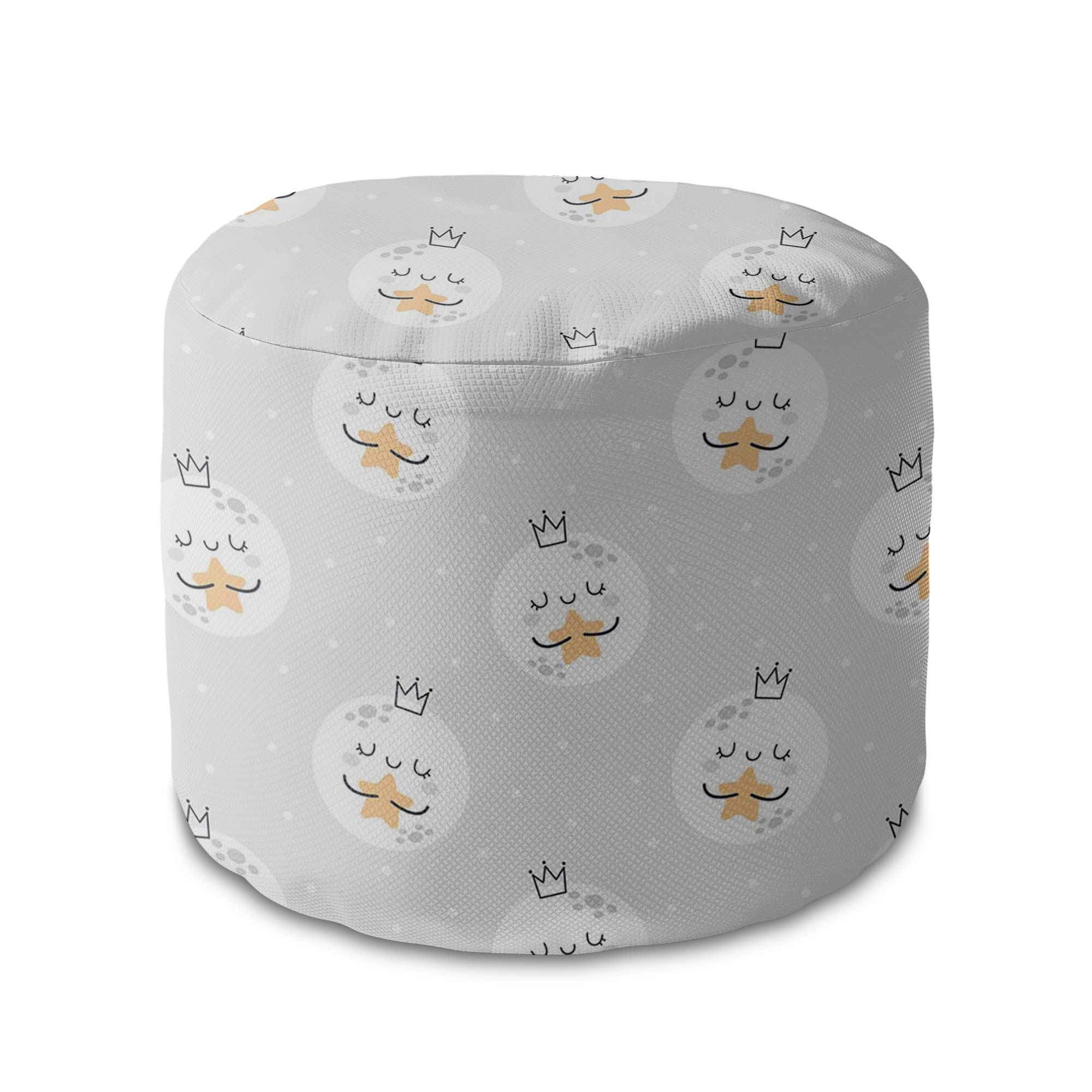 Runder Hocker Fußstütze Moon and Star-Velvet
