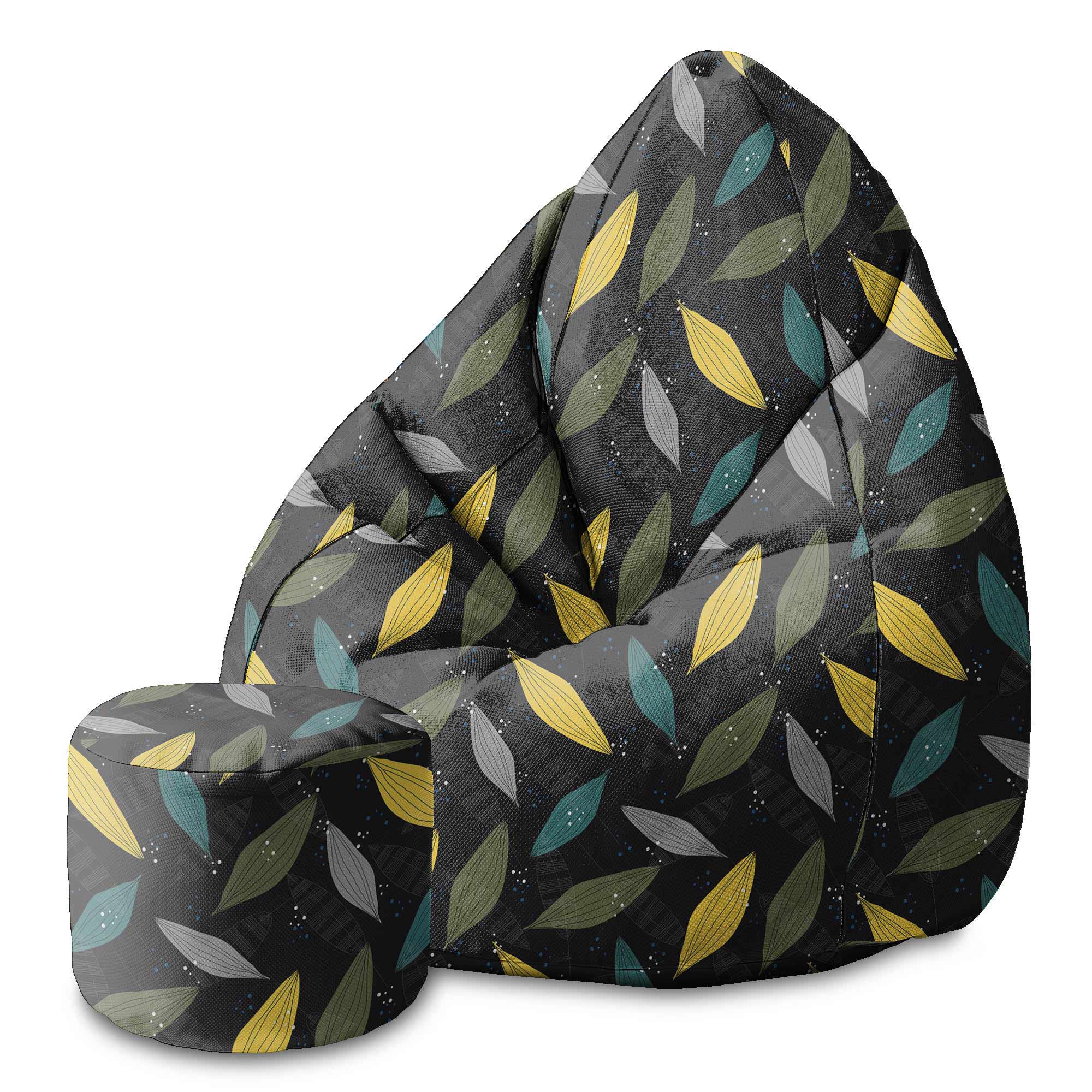 Okrúhly puf na nohy Simple Scandi Pattern-Velvet